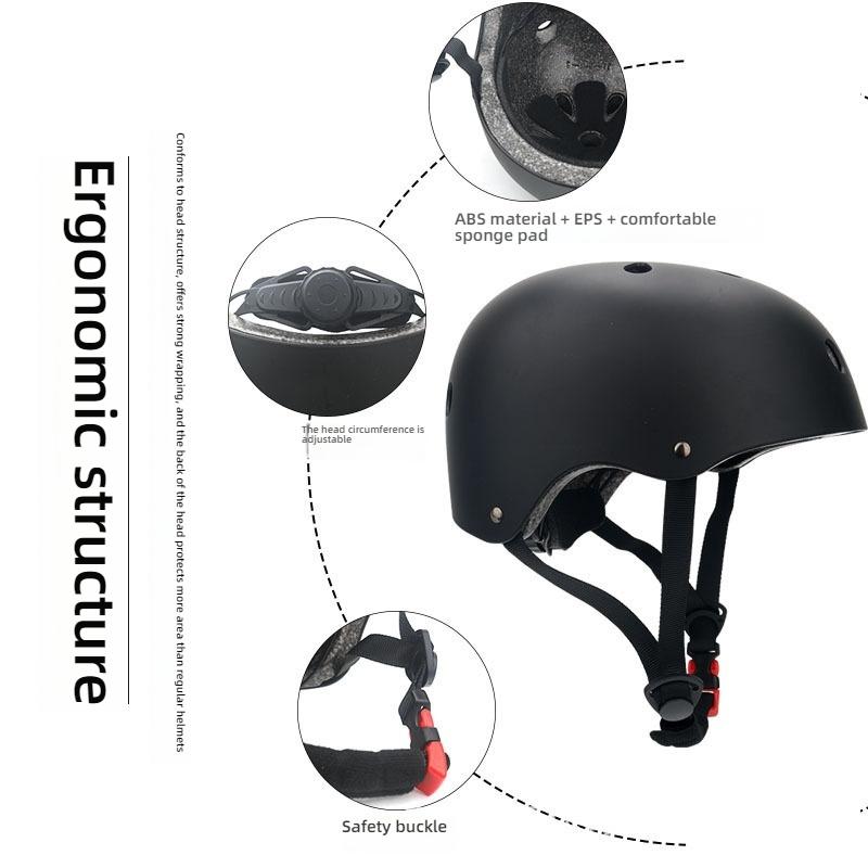 Adult Kids Adjustable Safety Helmet Multi Sports Skateboard Balance Bike Cycling Roller Skating Protective Gear