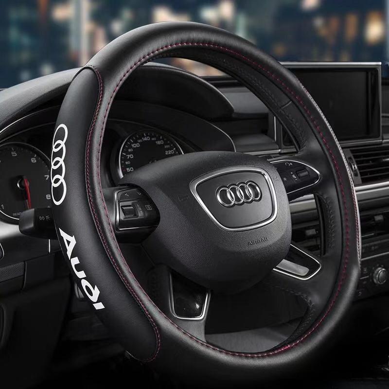 Leather Steering Wheel Cover Suitable for 3q A4L A6L Q5L Q2L Q3 A3 A5 A8 Q7TT All Season Handle Steering Coversq3