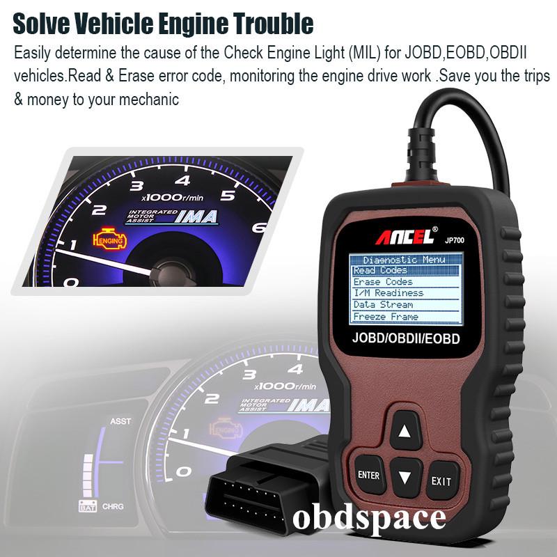 

Ancel JP700 OBDII Engine Code Reader Scanner