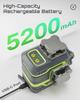 LASGOO Green Beam Laser Cross Line for Architectural and Painting 5200mAh Rechargeable Magnetic Rotating Stand Included LG-3DM Level, Self-Leveling