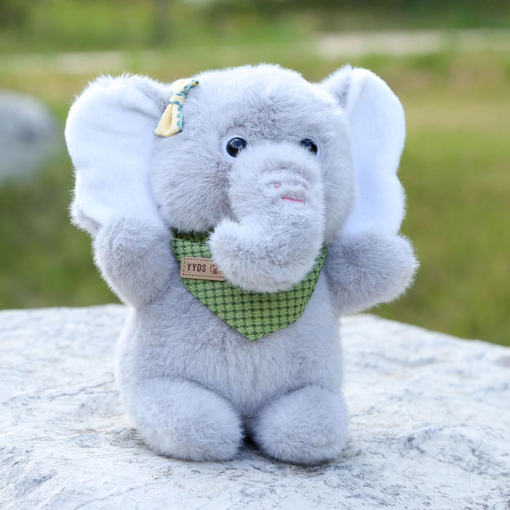 

PP Cotton Elephant Plush Doll Big Ear Stuffed Elephant Toy Hugging Plush Toy Home Decor серый