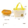 ZISIZ Little Bear Microwave Bento Lunch Box Set with Insulated Bag