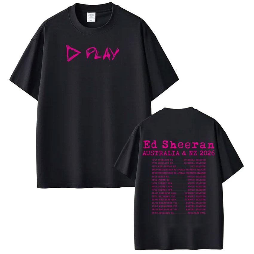 Ed Sheeran Loop Tour 2026 Magliette Stampa Double-sided Unisex Donna Magliette Harajuku Cotone Estetica Magliette Trendy Streetwear