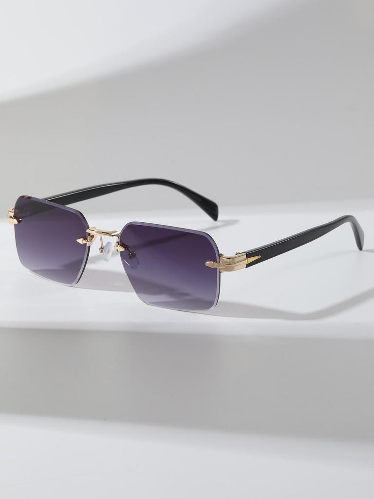Square Cut-Edge Frameless UV Protection Sunglasses for Men & Women - European & American Style