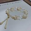 Natural Amethyst Citrine Clear Quartz Rose Four Leaf Clover Charm Bracelet Women 2025 Floral Style