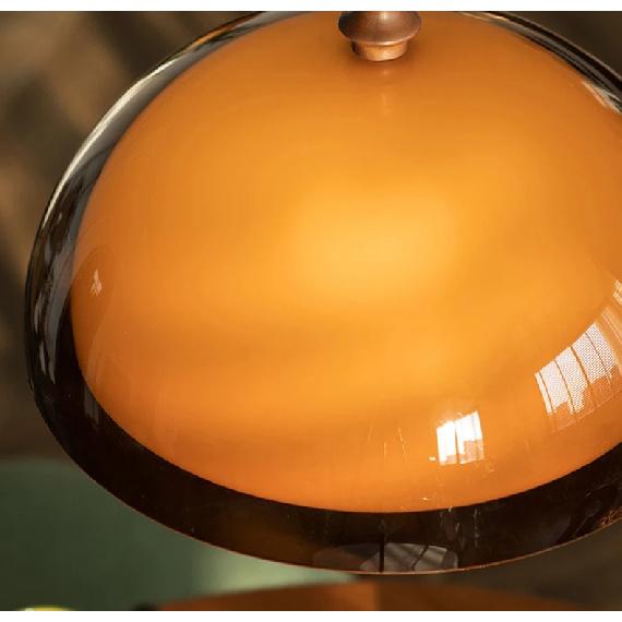 Vintage Brown Pendant Lamp Bauhaus Orange Pendant Light French Retro Dining Table Hanging Lamp Cafe LED Adjustable Chandelier