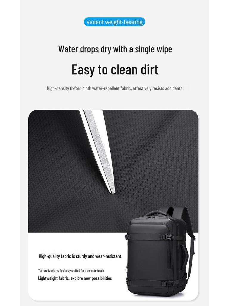 Men's Large Capacity Expandable Backpack for Casual Outings, Hiking, and Short Trips