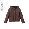 Langzi Retro Quilted Hooded Padded Jacket