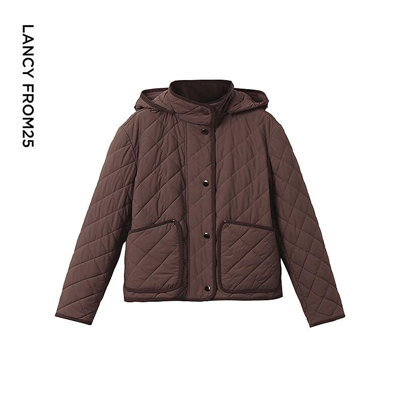 Langzi Retro Quilted Hooded Padded Jacket