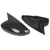 For VW Polo MK5 6R 6C 2009-2018 Side Mirror Cover Cap ABS Plastic Glossy Black/Carbon Look  Horn Style Exterior Car Accessories