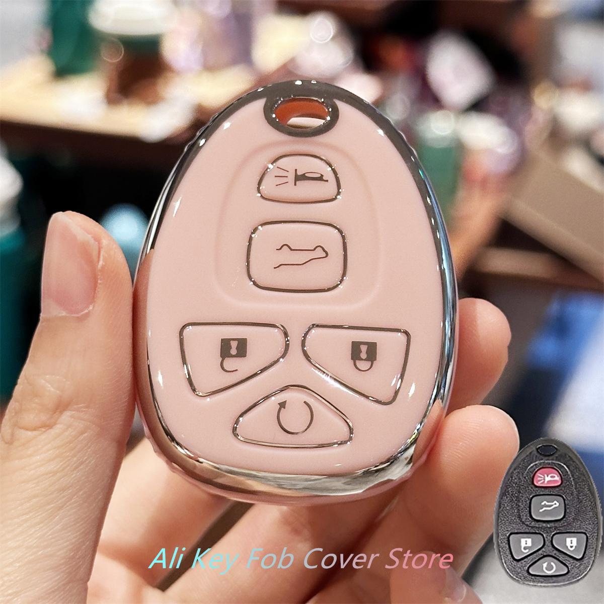 

Чехол для брелока для GMC Acadia 2007-2016 Yukon XL/Chevy Suburban Tahoe Traverse/Cadillac Escalade SRX/Buick Enclave розовый