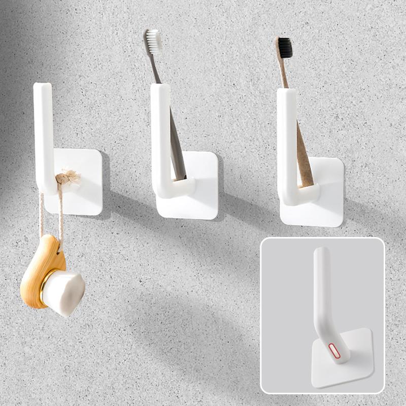 3pcs L-shape Punch-free Hooks Wall Mounted Cloth Hanger For Coats Hats Towels Clothes Kitchen Rack Roll Bathroom Holder#ww