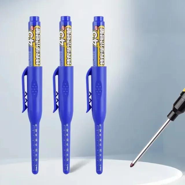 45mm Waterproof Long Head Nib Deep Hole Markers Pen Tile Carpenter Pen Multi-purpose for Woodworking