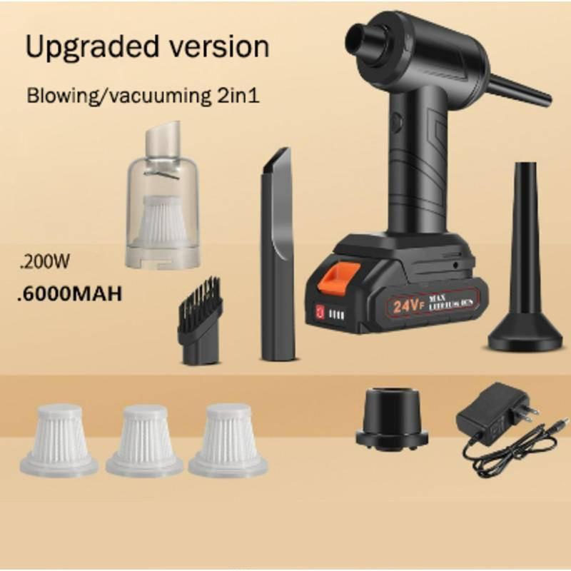 Multifunktionaler Handstaubsauger Kabelloser, leistungsstarker Staubbläser Haushaltssauger und -bläser 2-in-1-Staubsammler