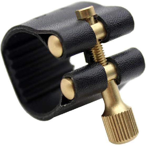 Andoer Alto Saxophone Ligature Fastener Compact Durable Artificial Leather for Alto Saxophone Rubber Mouthpiece