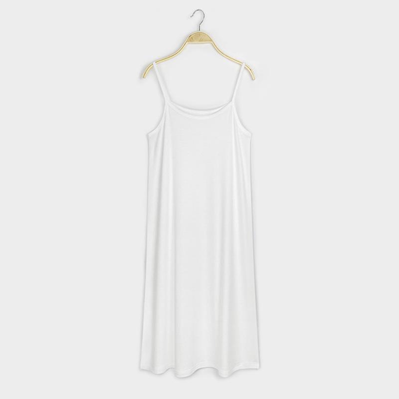 Women's Modal Sleeveless Vest Skirt: Spring/Summer Casual Dress with Inner Petticoat
