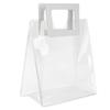 2pcs Bags Transparent Gift Bag Sturdy Bottom Handbag for Birthday Christmas Gift Packaging (S)