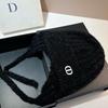 Dongdaemun Dd Circle Yarn Cute Ear Protection Hat Warm Soft Waxy Elastic Face Small Knitted Flying Hat