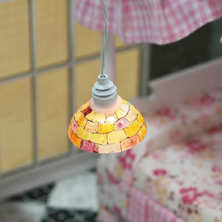 Metall-Deckenleuchte Puppenhausmöbel Szenen-Display-Zubehör Miniatur-Kronleuchter Für Eltern-Kind-Bindungsaktivität