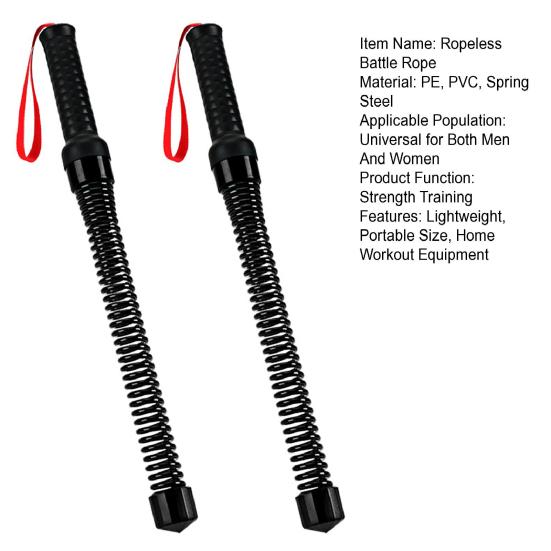 2Pcs Ropeless Battle Rope Lightweight Portable Workout Rope Muscle Arm Strength Training