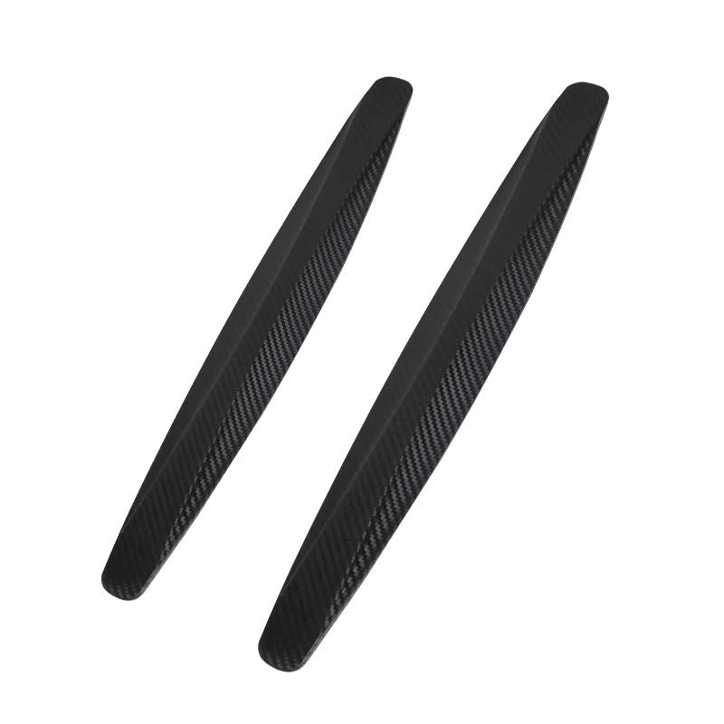 2Pcs Car Bumper Protector Strip Anti Scratch Car Edge Stick PVC Protective Strip Carbon Silicone Fiber Waterproof Trim Moulding