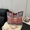 Denim Bag With Contrast Color Design For Daily Use And Students