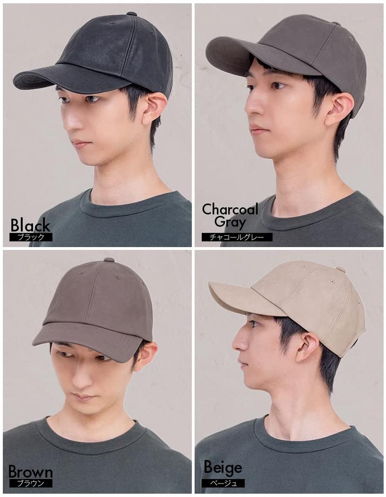 Cap Große Größe Hut Tiefe Kunstleder Cap UV-Schutz Standard Cap BIG Size Unisex Cap Street Mode Größe Verstellbare Größe [Loo&c] Herren [Kostenlos (56-59 cm)