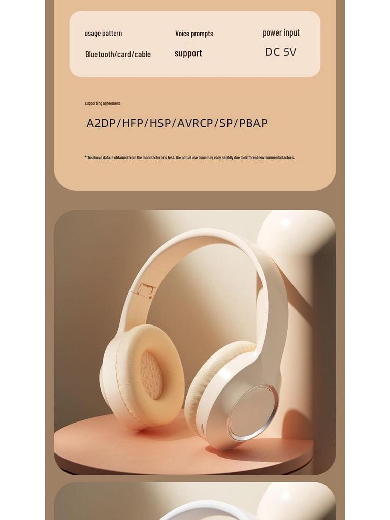 Bluetooth Over-Ear Wireless Headphones for Gaming and Music with Heavy Bass