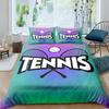 Tennis Ball Duvet Cover Set King/Queen Size,Sports Game Themed Bedding Set for Kids Boys Adult,Modern Bedroom Decor Quilt Cover