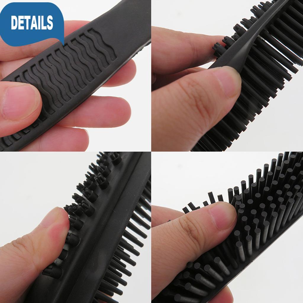 Pet Hair Brush Rubber Hand Brush General Purpose Cleaning Brush with Scratch Free Rubber Bristles for Ideal for Pet Hair