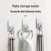 JINGRUIXIANG No-Drill Folding Stainless Steel Hooks