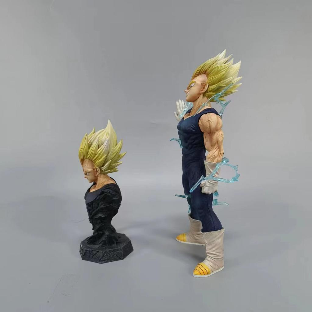 26cm Anime Drogan Boll Z Majin Vegeta Figure Replace Head Pvc Action Figures Vegeta Figurine Gk Statue Collection Model Toys