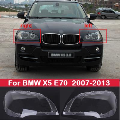 Predný kryt svetlometu auta Sklo šošovky Svetlomety Priehľadný tienidlo Lampy Plášte Pre BMW X5 E70 2007-2013