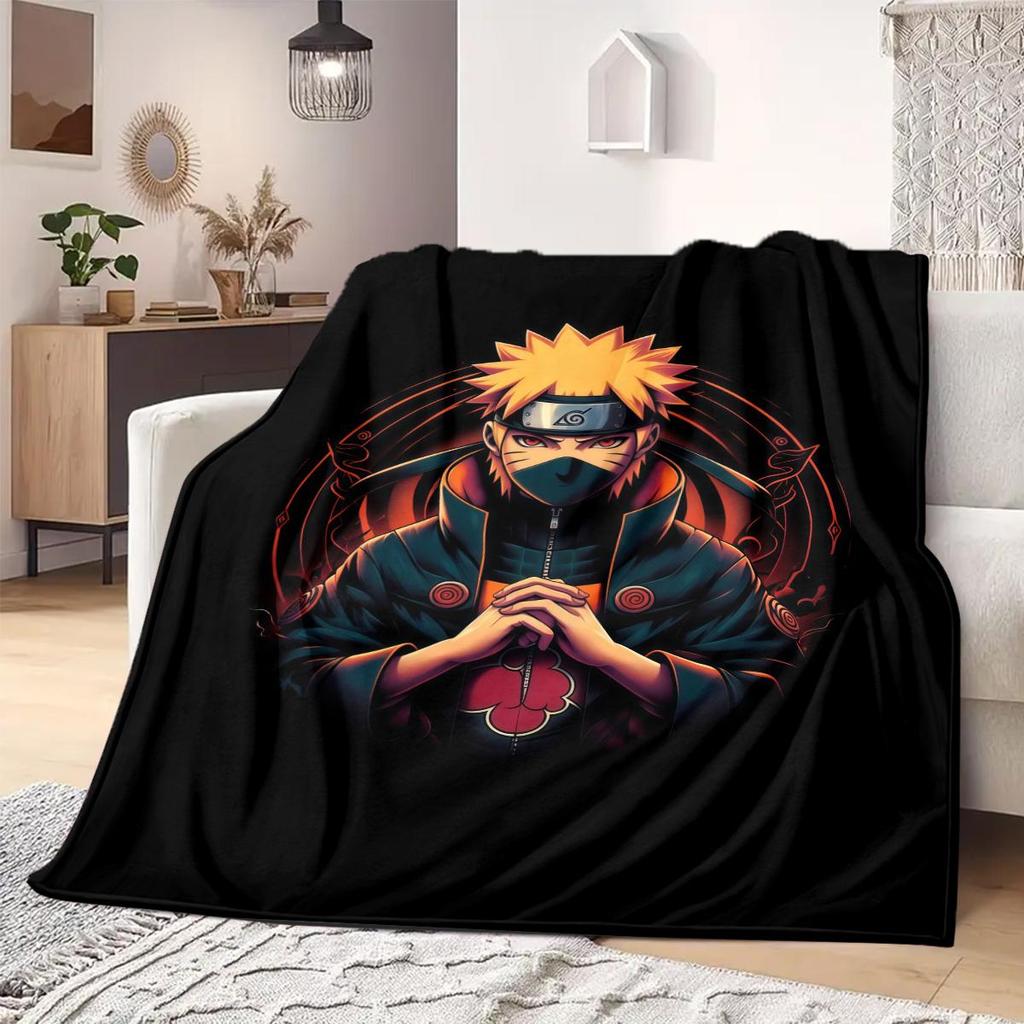 Naruto Anime Print Blanket Warm Comfortable Flannel Blanket Suitable for Bedrooms, Sofas, Beds, Chairs, Picnics, Travel