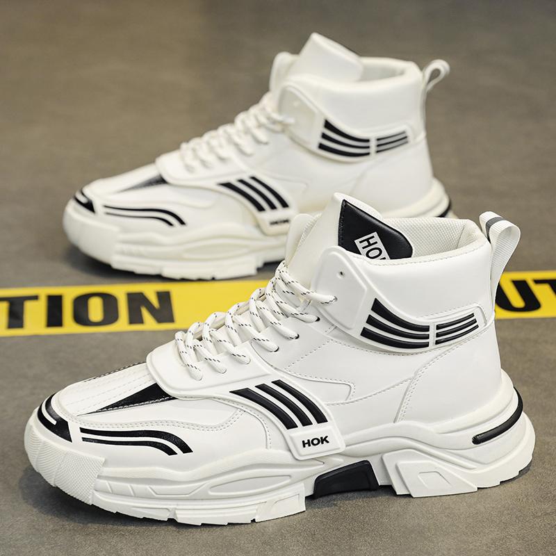 Fashion New British Style Men's Boots High Tops Men's Casual Shoes Comfort Anti Slip Sport Hiking Boots Designer Luxury Motorcycle Boots