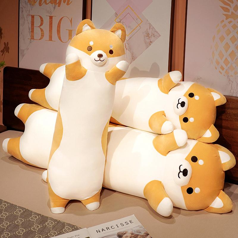 130cm Giant Long Shiba Inu Dog Plush Toy Throw Pillow Stuffed Soft Animal Corgi Chai Cushion Kawaii Birthday Valentine Present