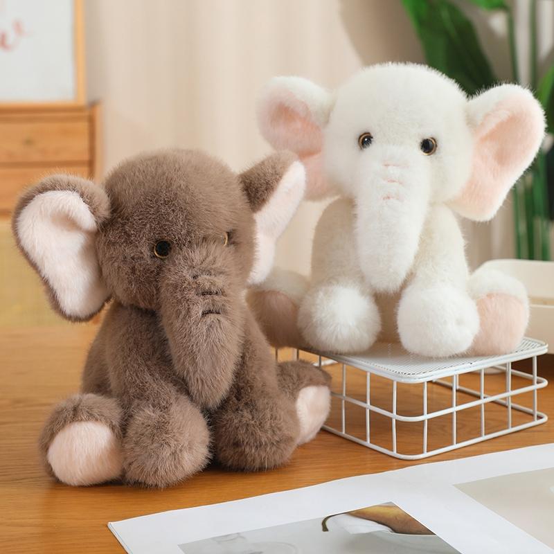 23/35CM Cute Elephant Plush Toys Soft Animal Dolls Kawaii Elephant Pillow for Christmas Birthday Gifts