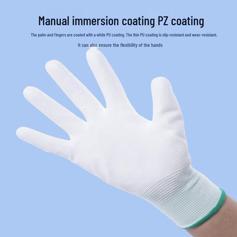 

Nylon PU Anti-Static Wear-Resistant Work Gloves