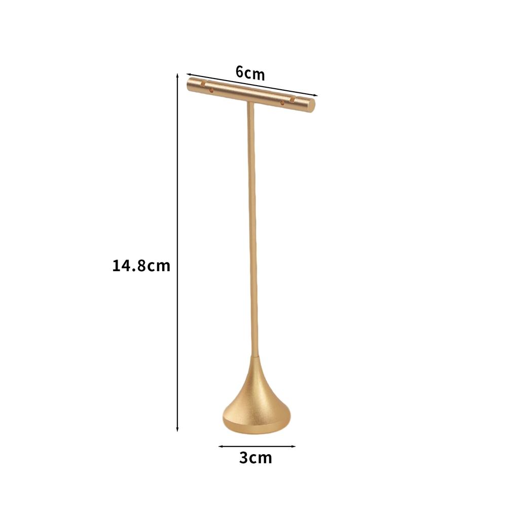 Metal T Bar Earring Display Stand for Shop Selling Stud Earrings Storage Holder Dangle Jewelry Ring Photography Organizer Hanger