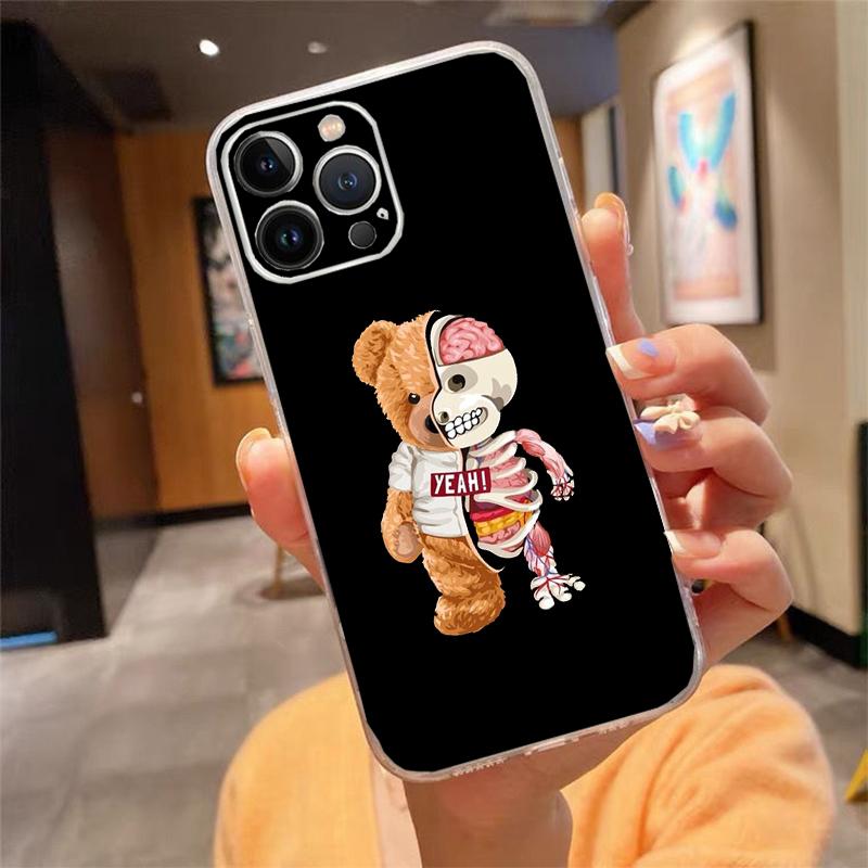 Phone Case For iphone 17 Pro Max Air 16 15 14 13 Pro Max 15 16 Pro 15Plus Bear
