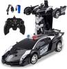 Multifunctional RC Car, Electric RC Car, Transforms Into a Robot, High Stability, Shockproof, Kids' Toy, Popular Gift (Rechargeable, Black)