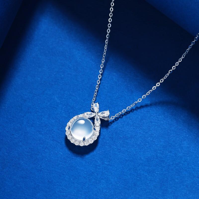 Princess Choker Necklace White Chalcedony Micro-set Clavicle Chain