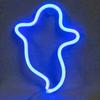 1pc Halloween Bat Ghost Neon Lamp Wall Decorative Night Lights USB Or Battery Powered For Home Bedroom Living Room Decoration