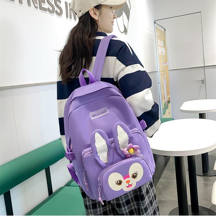 5 pezzi/set Zaini Coniglietto Carini Per Donne Nuovo Design Zaini Scolastici Ragazze Donne Zaino 3 Colori Borsa Scolastica