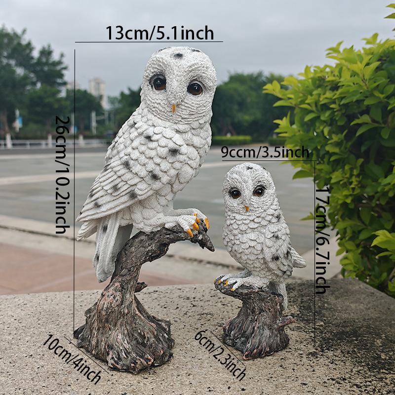 Kunstmatige decoratieve ornamenten voor buitenkorridors, patio's, tuinen en binnenplaatsen, creatieve en schattige uil-moeder-en-kind decoraties