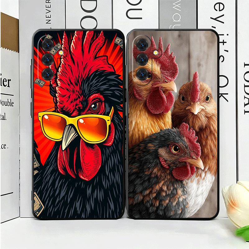 Chicken Hen Rooster Soft Phone Case for Samsung A17 A37 A57 A16 A26 A36 A56 A15 A25 A35 A55 A14 A24 A34 A54 A13 A23 A33 A53 A52