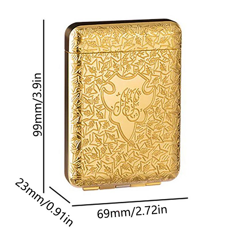 New Luxury Vintage Engraved Cigarette Case Holder Pocket Cigarette Storage Box For 16 Cigarettes Container Men'S Gift