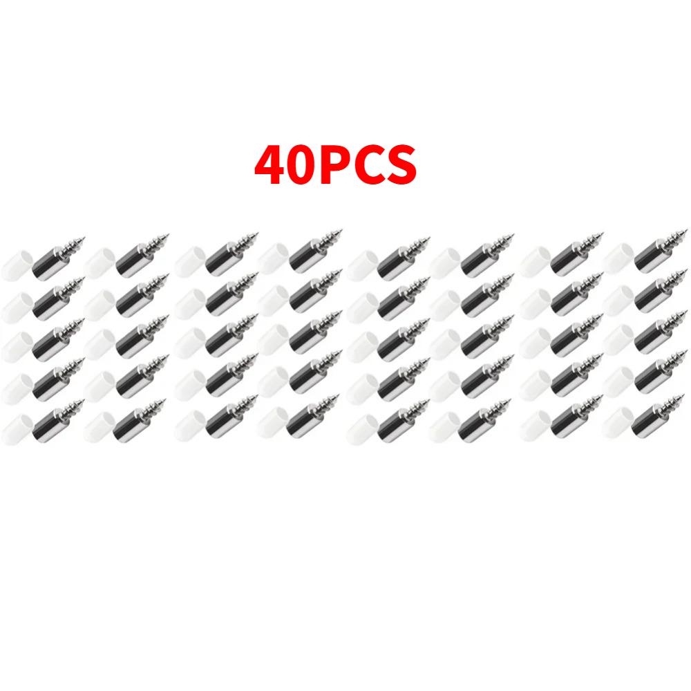 20-200pcs Cross Self-tapping Screw Laminate Support Cabinet Wardrobe Storage Rack Septum Screw Fixed Bracket with Rubber Sleeves