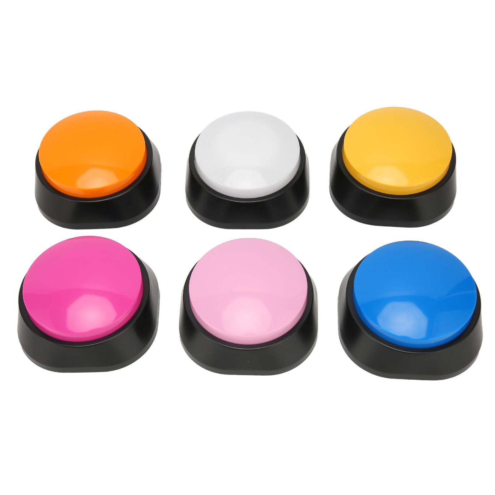 

6 шт. Кнопка для записи голоса 30 секунд Записываемый тренировочный зуммер для общения с собаками, домашними животными