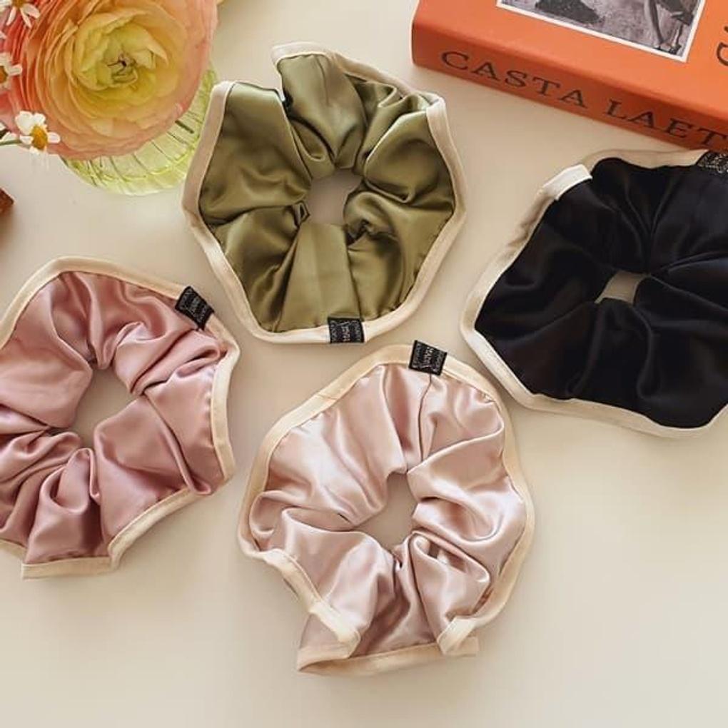 Women's (4 Colors) Silk Big Size Pastel Gopchang Hair Tie